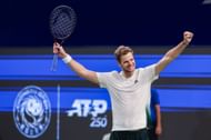 Yannick Hanfmann celebrates after entering the semifinals at the Chengdu Open - Source: Getty.